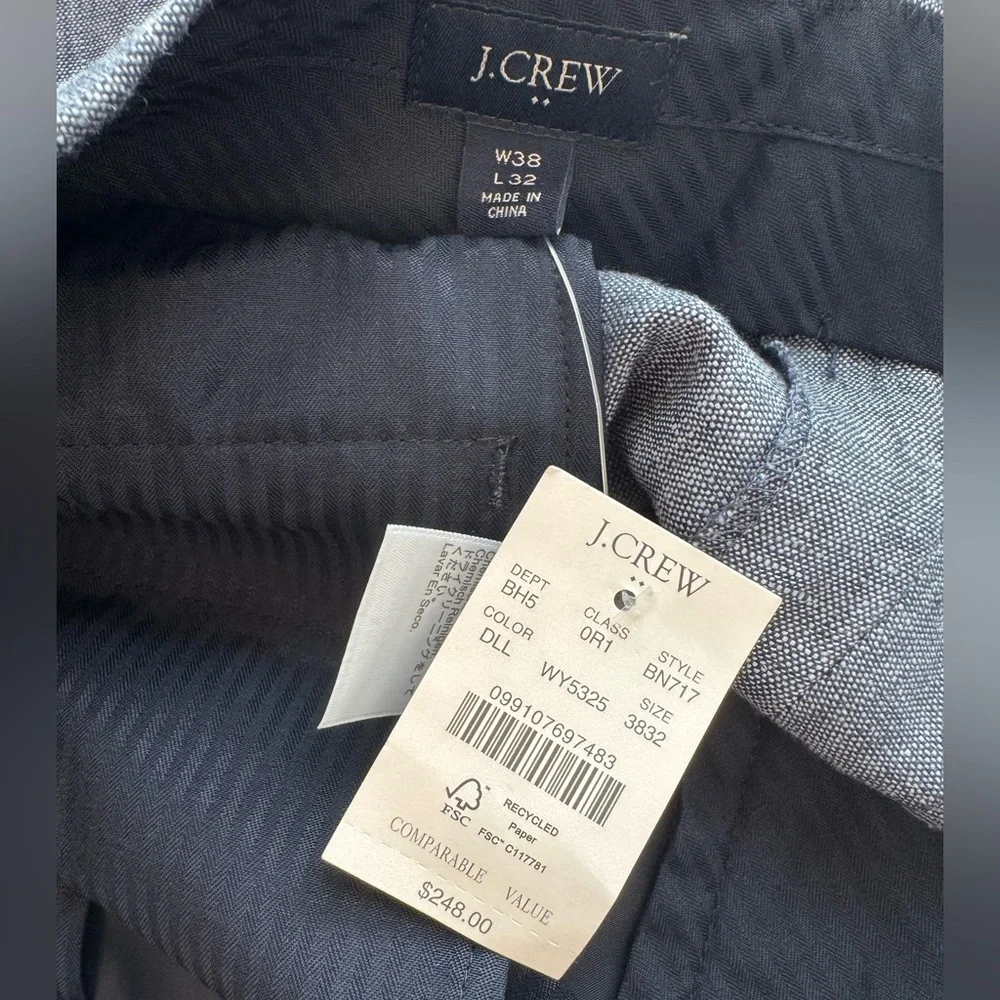J. Crew 100% Linen Thompson Blue Suit Pants Men's 38*32